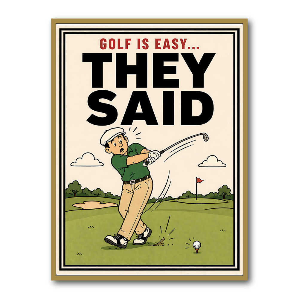 They Said It Was Easy – Funny Golf Wall Art