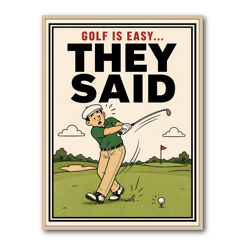 They Said It Was Easy – Funny Golf Wall Art