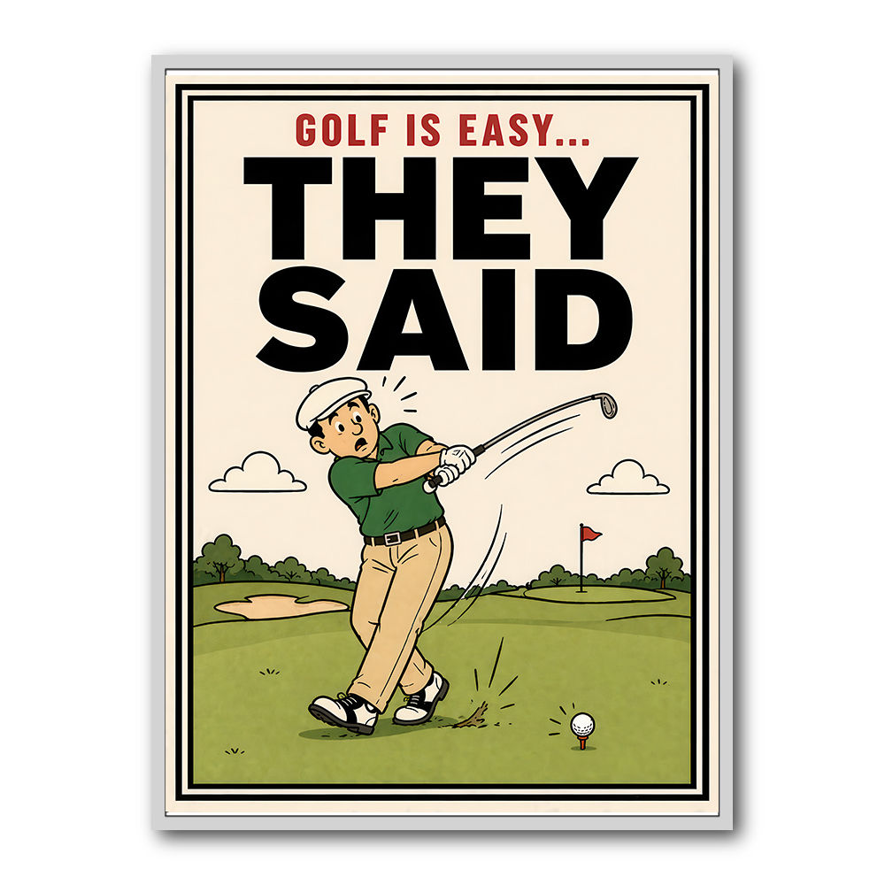 They Said It Was Easy – Funny Golf Wall Art