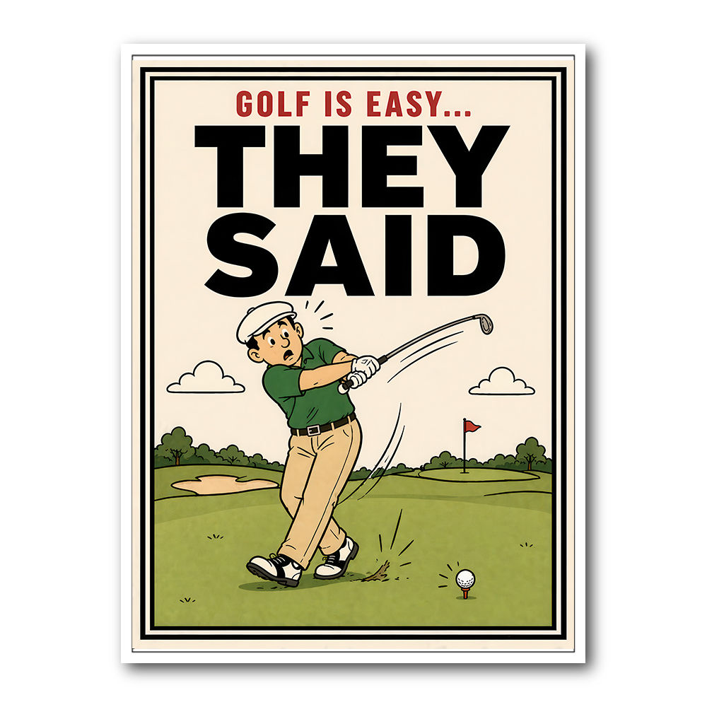 They Said It Was Easy – Funny Golf Wall Art