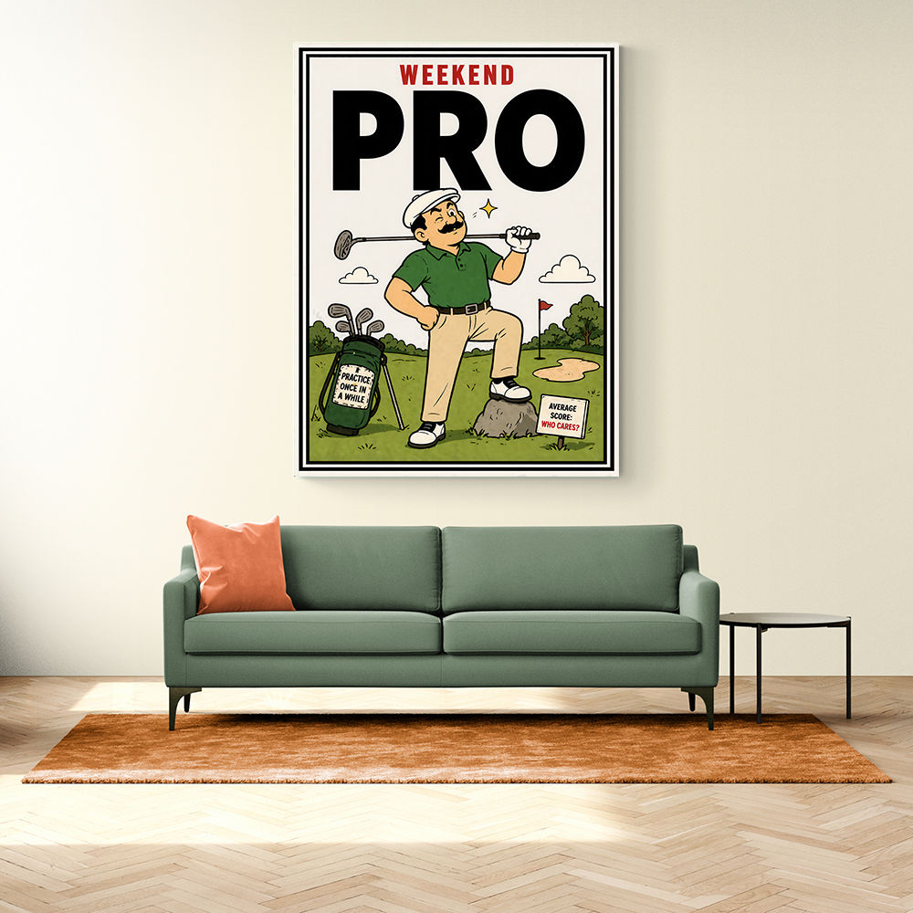 Weekend Pro – Funny Golf Lifestyle Wall Art