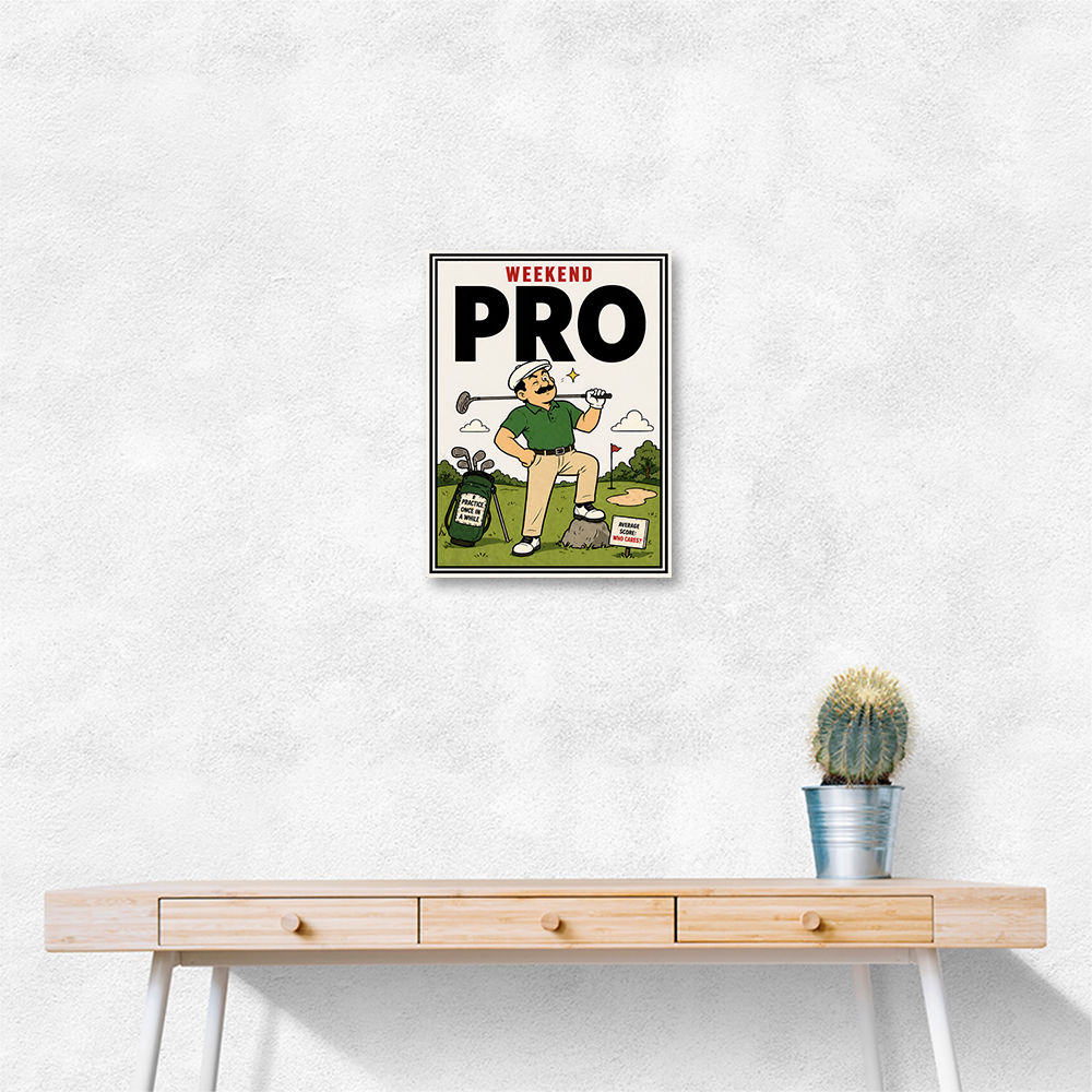 Weekend Pro – Funny Golf Lifestyle Wall Art