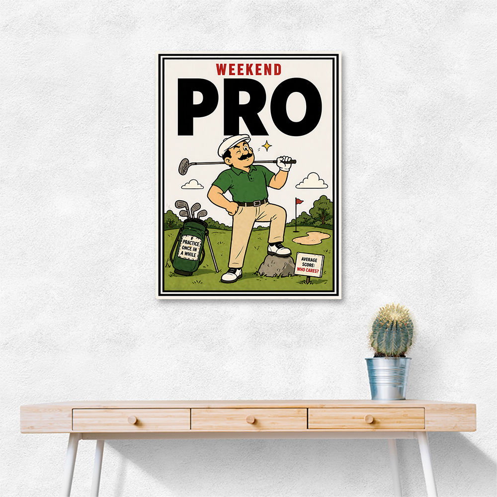 Weekend Pro – Funny Golf Lifestyle Wall Art