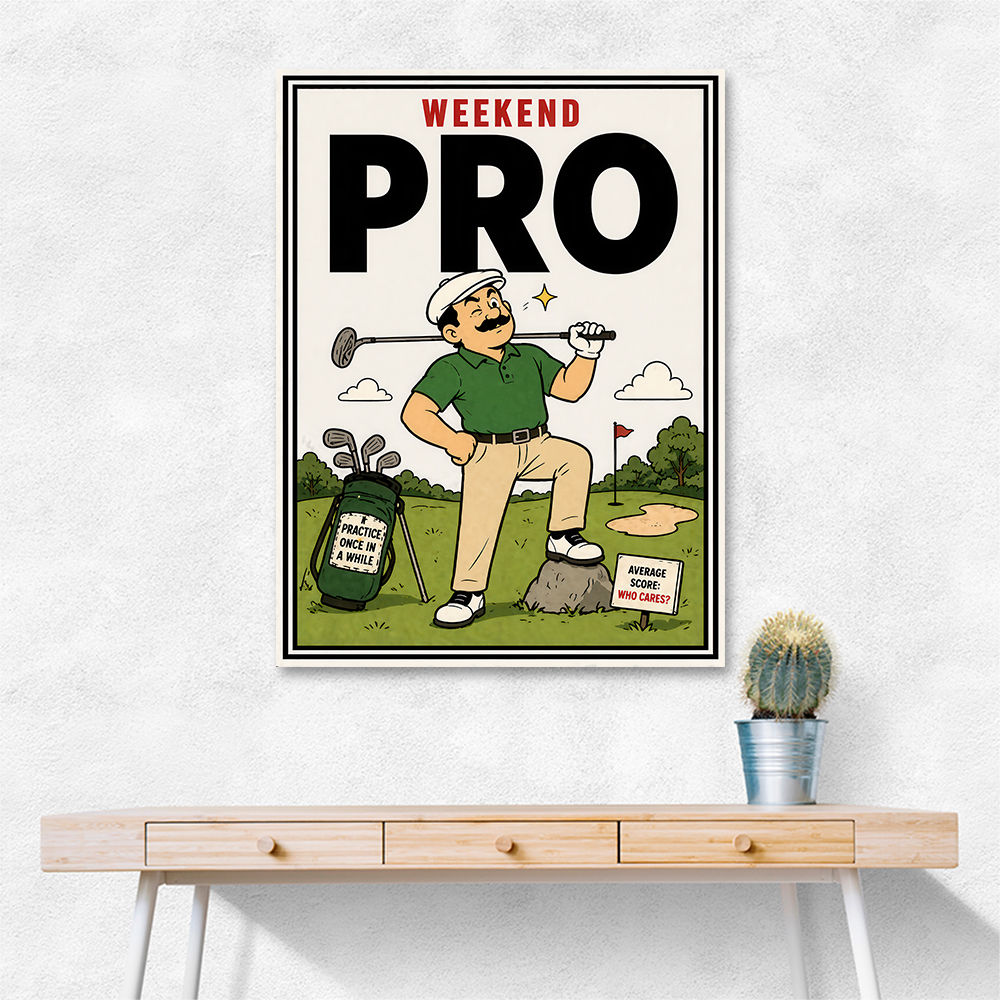 Weekend Pro – Funny Golf Lifestyle Wall Art