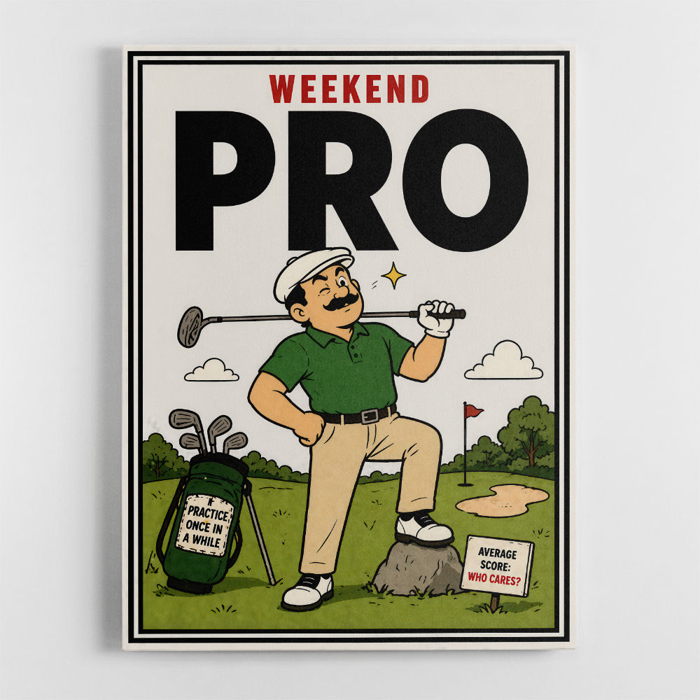 Weekend Pro – Funny Golf Lifestyle Wall Art