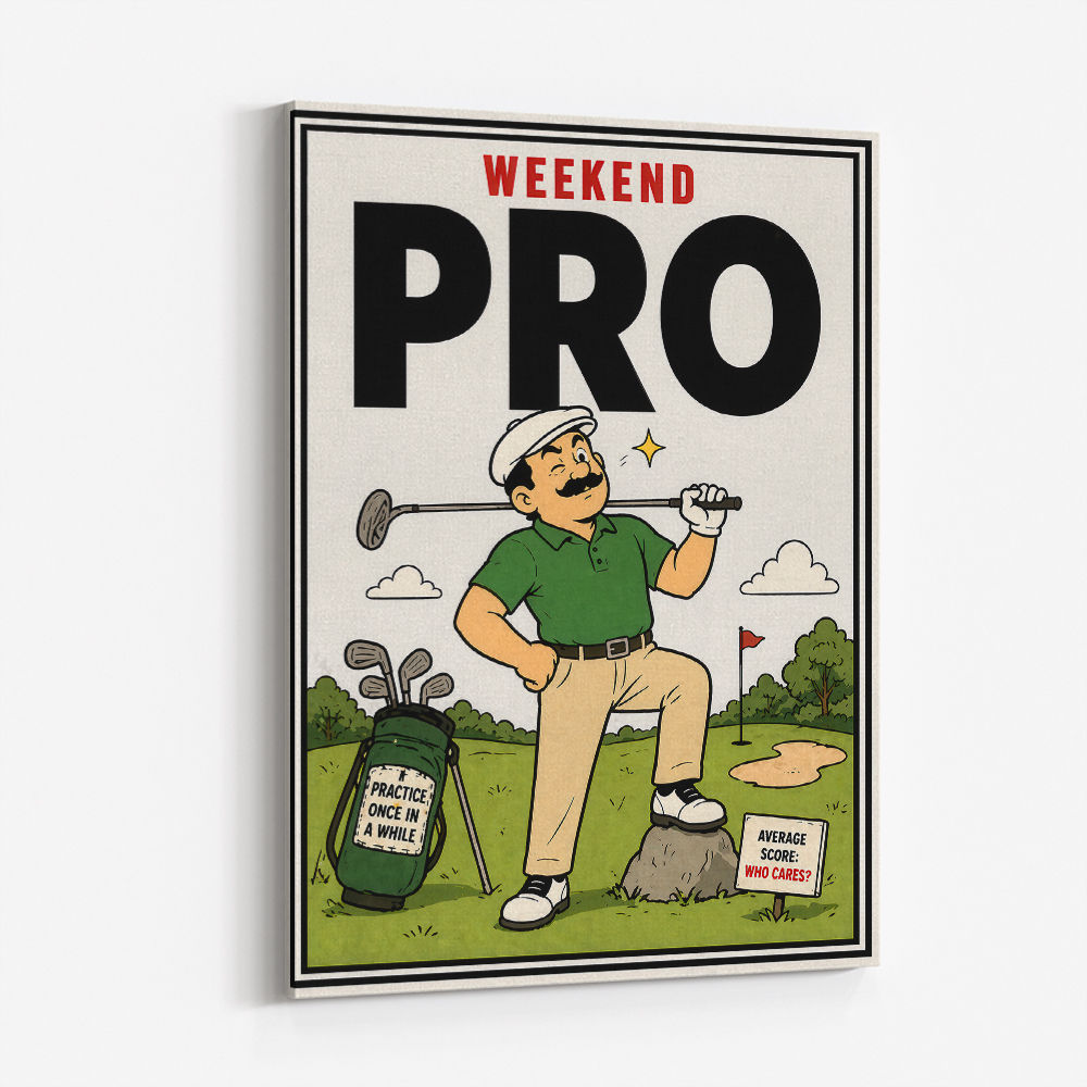Weekend Pro – Funny Golf Lifestyle Wall Art