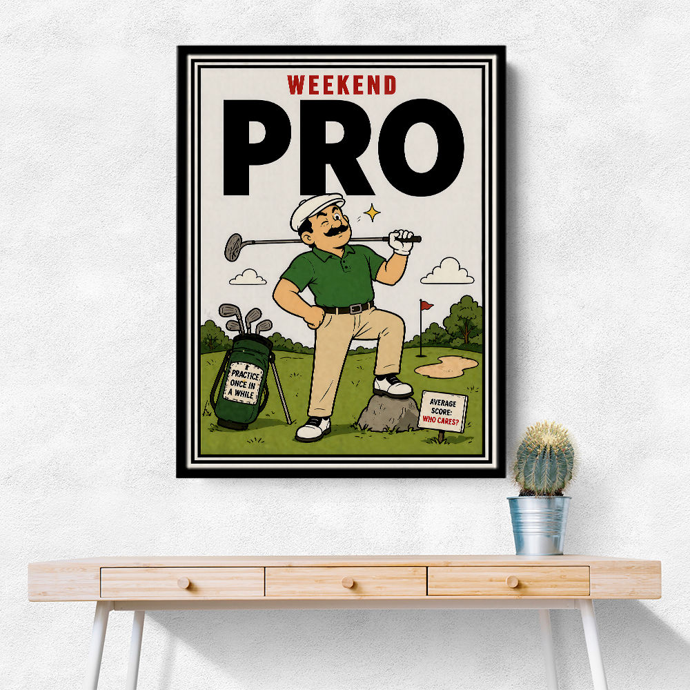 Weekend Pro – Funny Golf Lifestyle Wall Art
