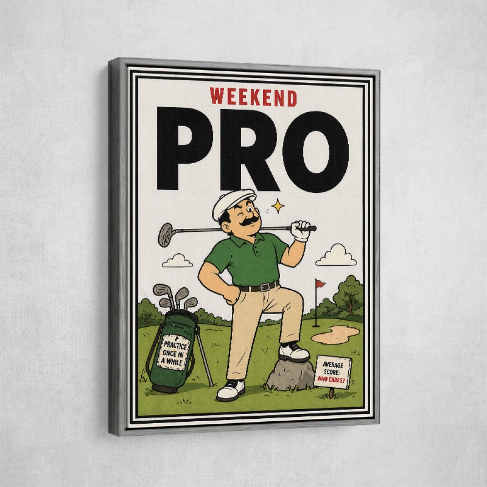 Weekend Pro – Funny Golf Lifestyle Wall Art