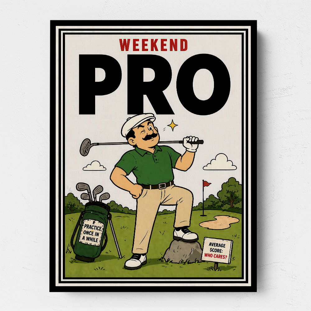 Weekend Pro – Funny Golf Lifestyle Wall Art
