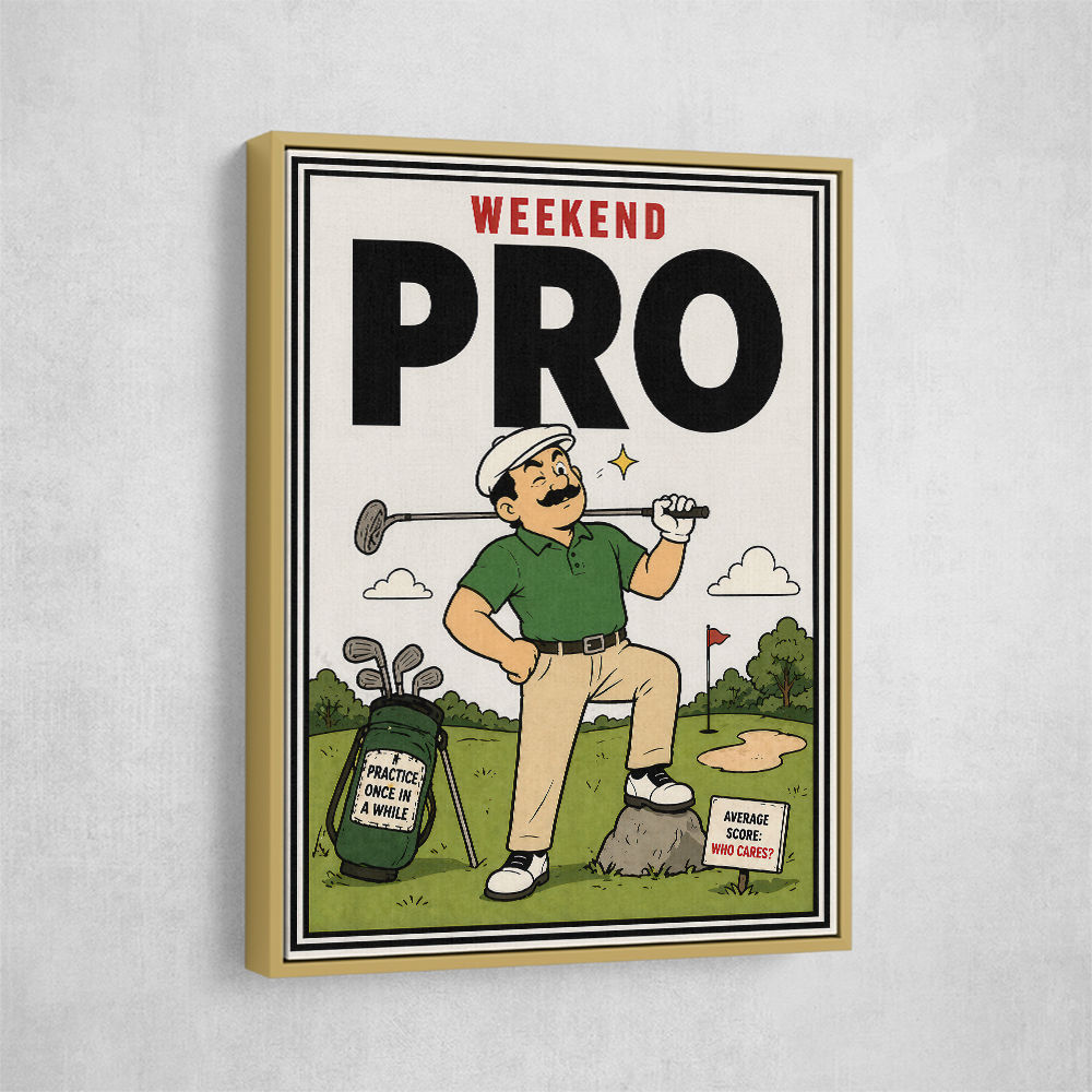 Weekend Pro – Funny Golf Lifestyle Wall Art