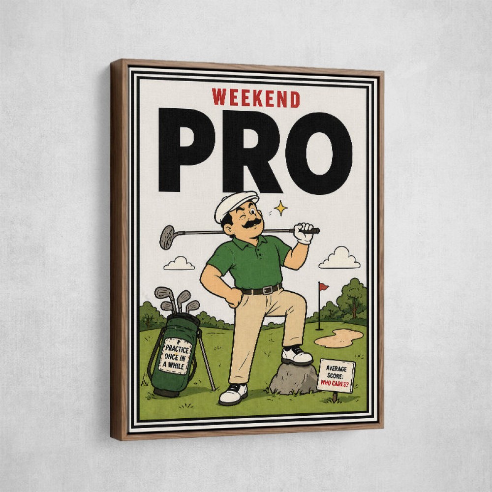 Weekend Pro – Funny Golf Lifestyle Wall Art