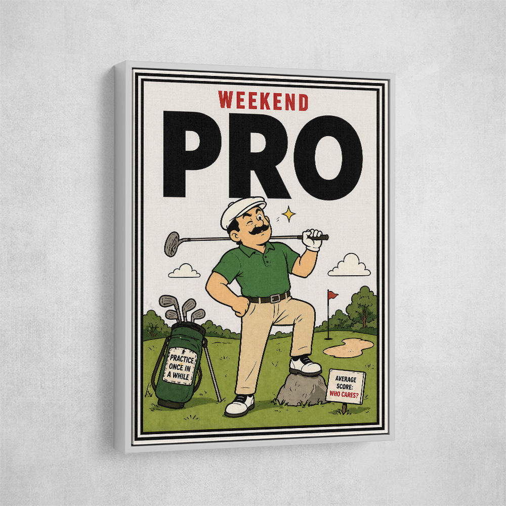 Weekend Pro – Funny Golf Lifestyle Wall Art