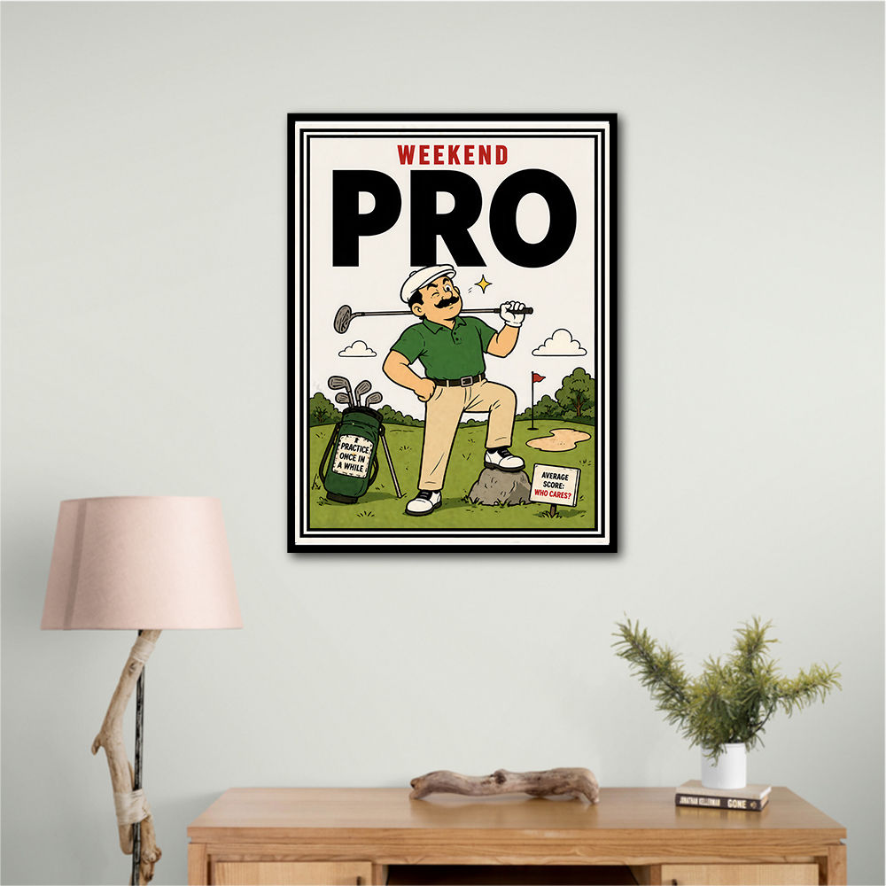 Weekend Pro – Funny Golf Lifestyle Wall Art