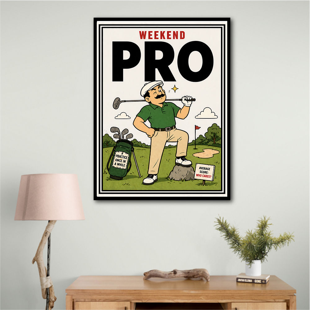 Weekend Pro – Funny Golf Lifestyle Wall Art