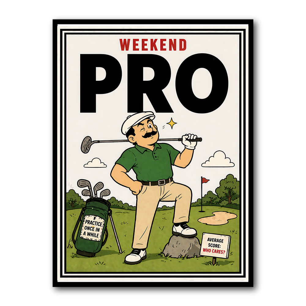 Weekend Pro – Funny Golf Lifestyle Wall Art