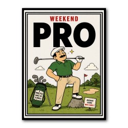 Weekend Pro – Funny Golf Lifestyle Wall Art