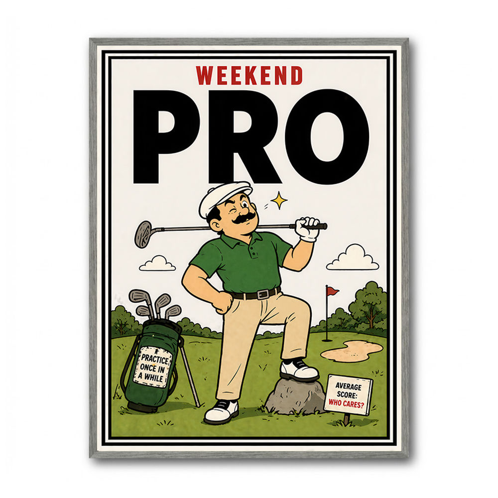 Weekend Pro – Funny Golf Lifestyle Wall Art