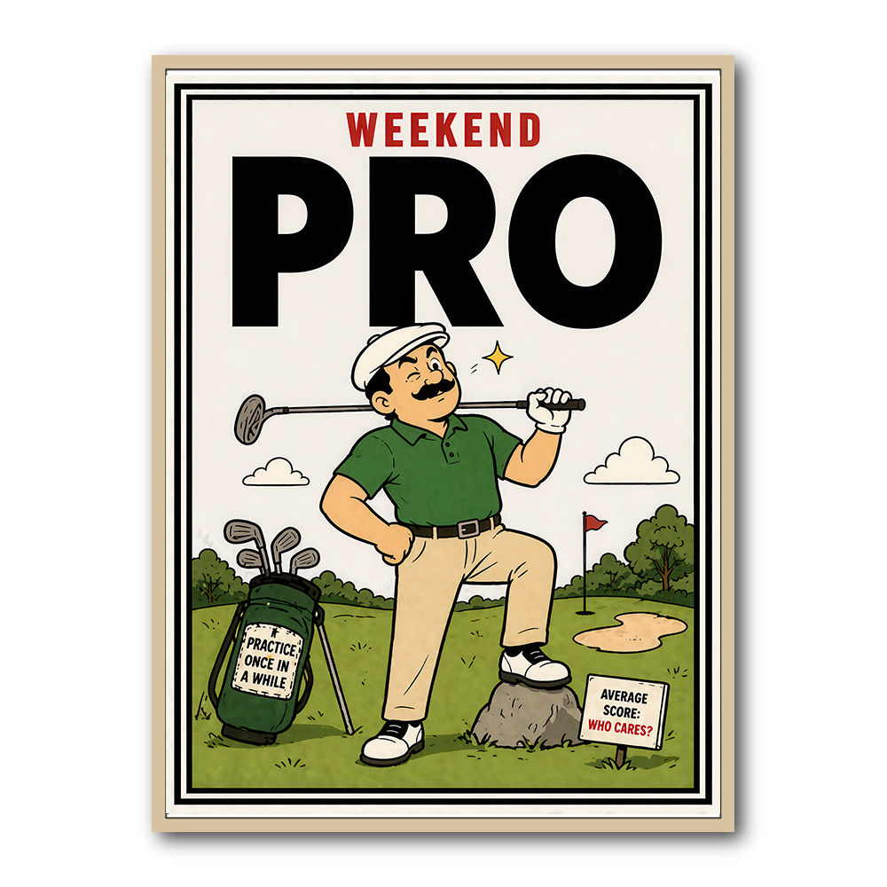Weekend Pro – Funny Golf Lifestyle Wall Art