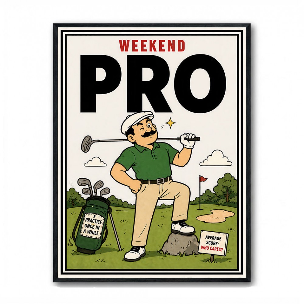 Weekend Pro – Funny Golf Lifestyle Wall Art
