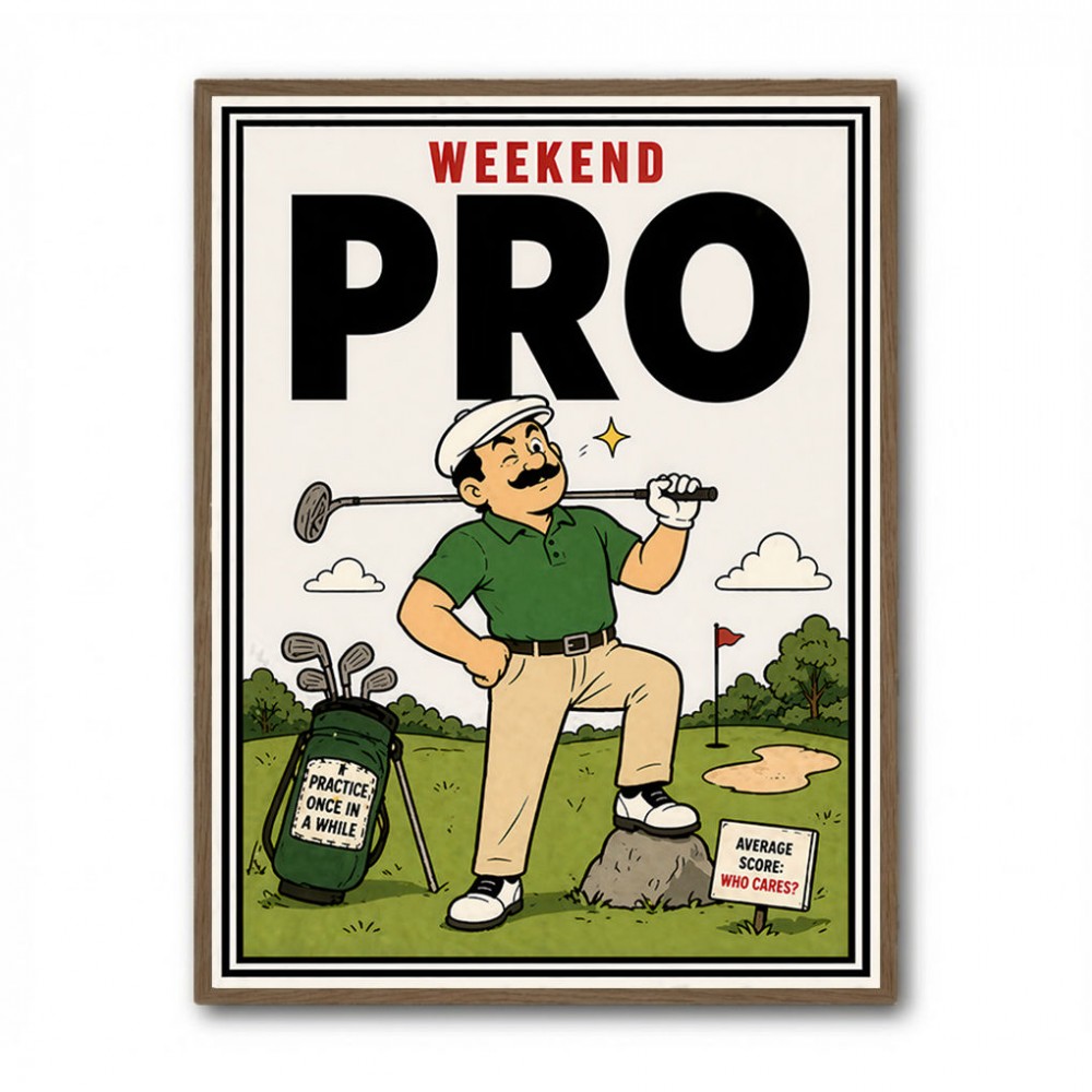Weekend Pro – Funny Golf Lifestyle Wall Art