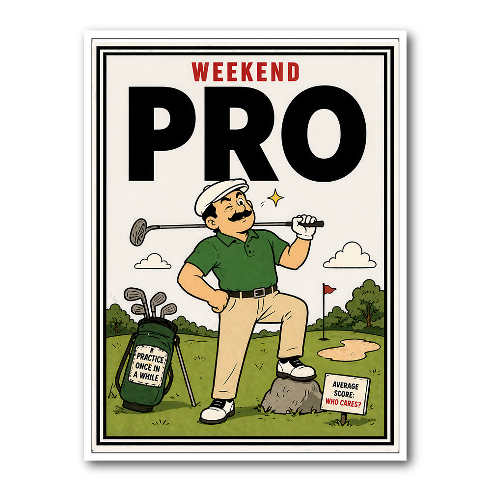 Weekend Pro – Funny Golf Lifestyle Wall Art