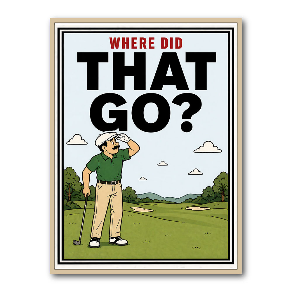 Where Did That Go – Funny Golf Moment Wall Art