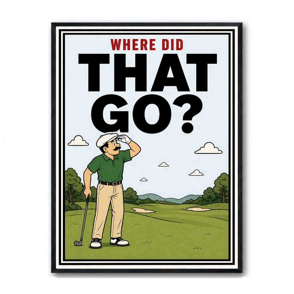 Where Did That Go – Funny Golf Moment Wall Art