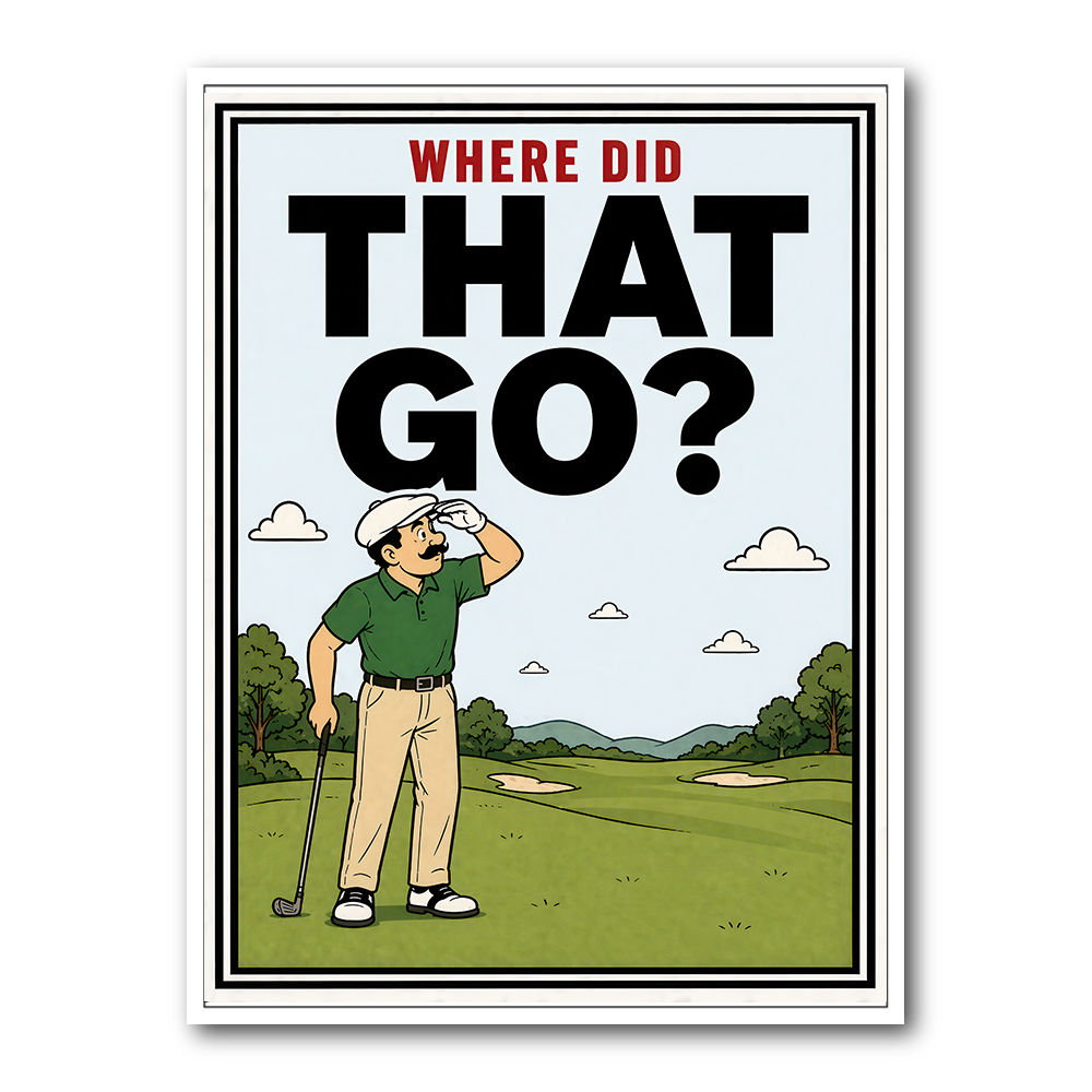 Where Did That Go – Funny Golf Moment Wall Art