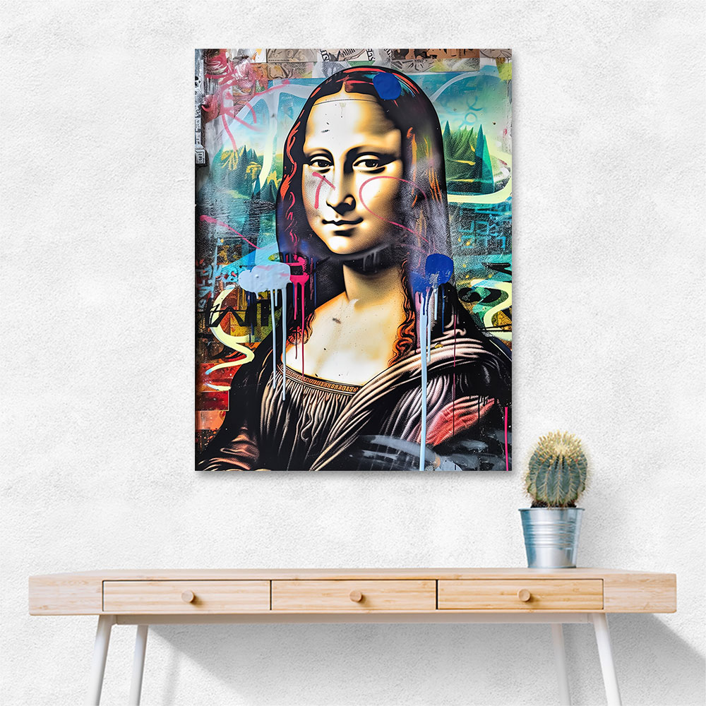 Mona Lisa Graffiti Style Wall Art