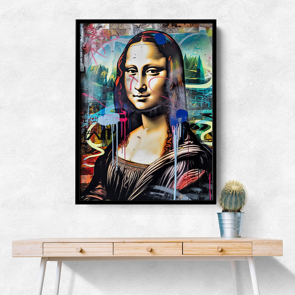 Mona Lisa Graffiti Style Wall Art