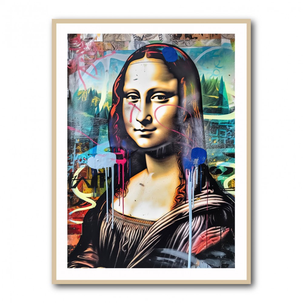 Mona Lisa Graffiti Style Wall Art