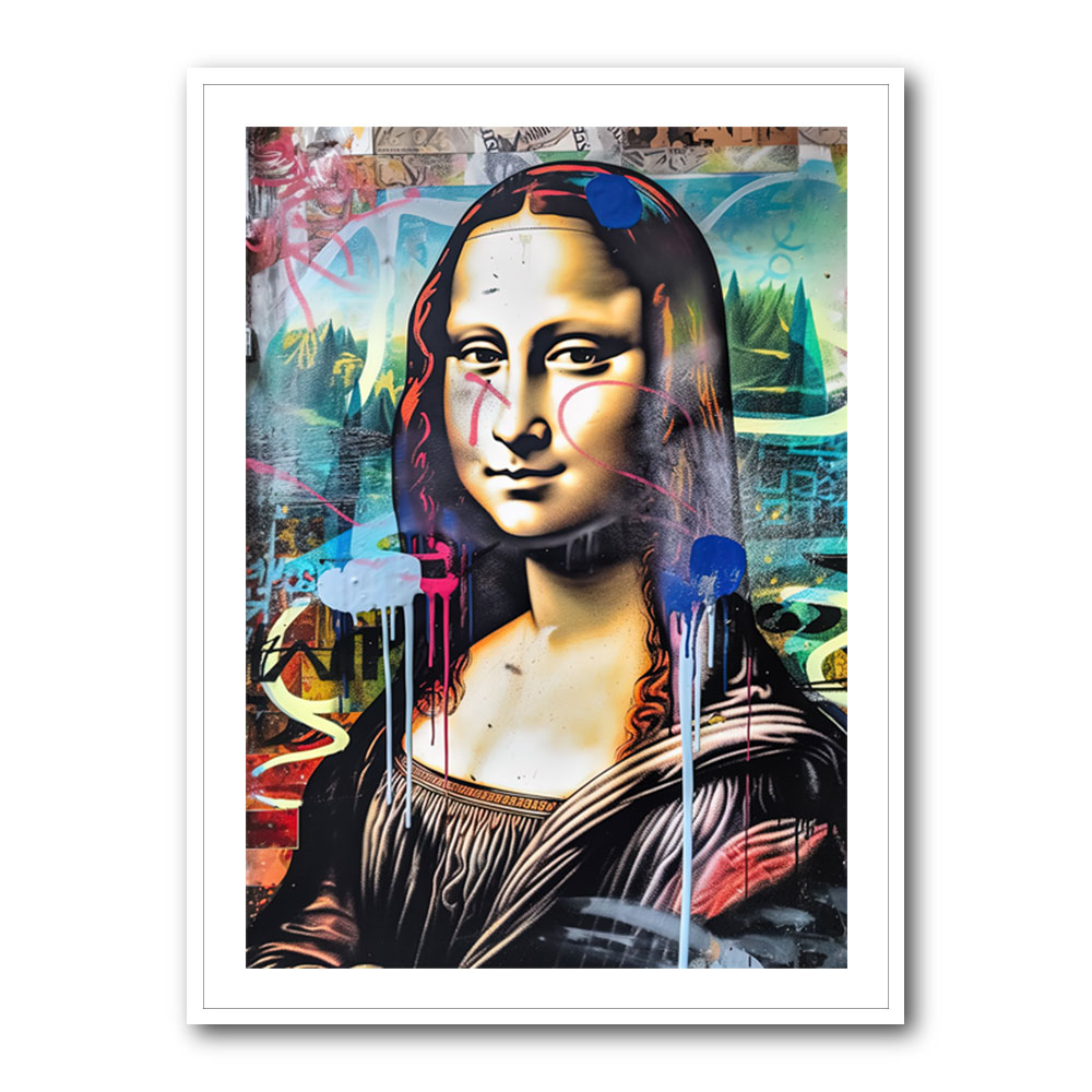 Mona Lisa Graffiti Style Wall Art