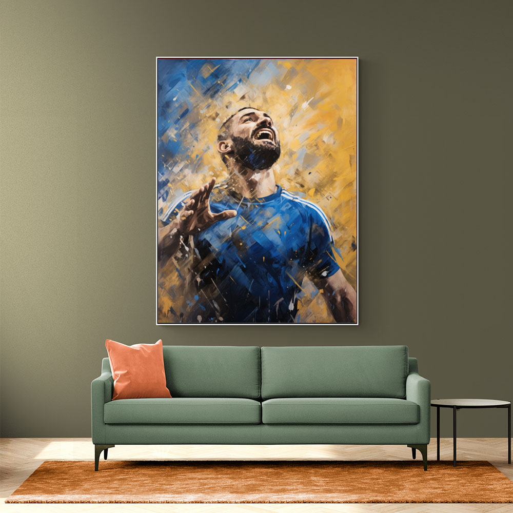 Karim Benzema Abstract Portrait Wall Art