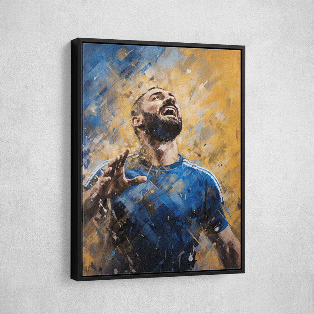 Karim Benzema Abstract Portrait Wall Art