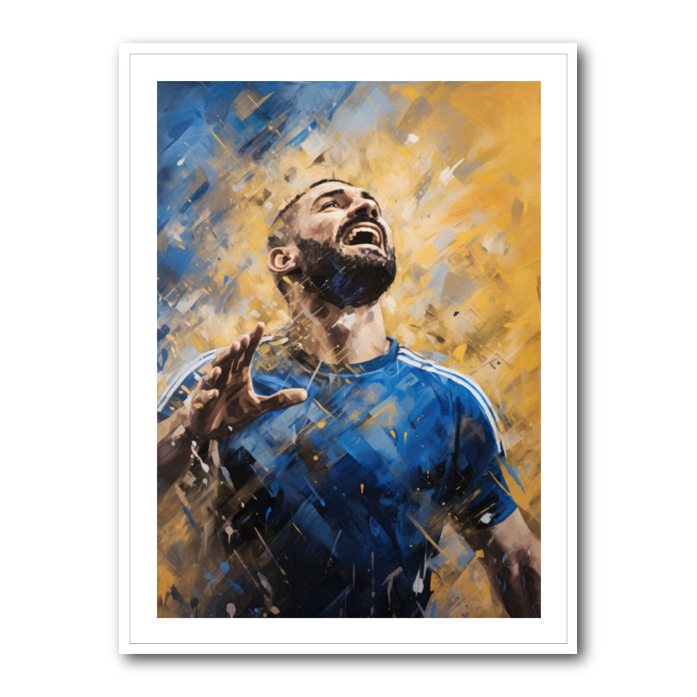 Karim Benzema Abstract Portrait Wall Art