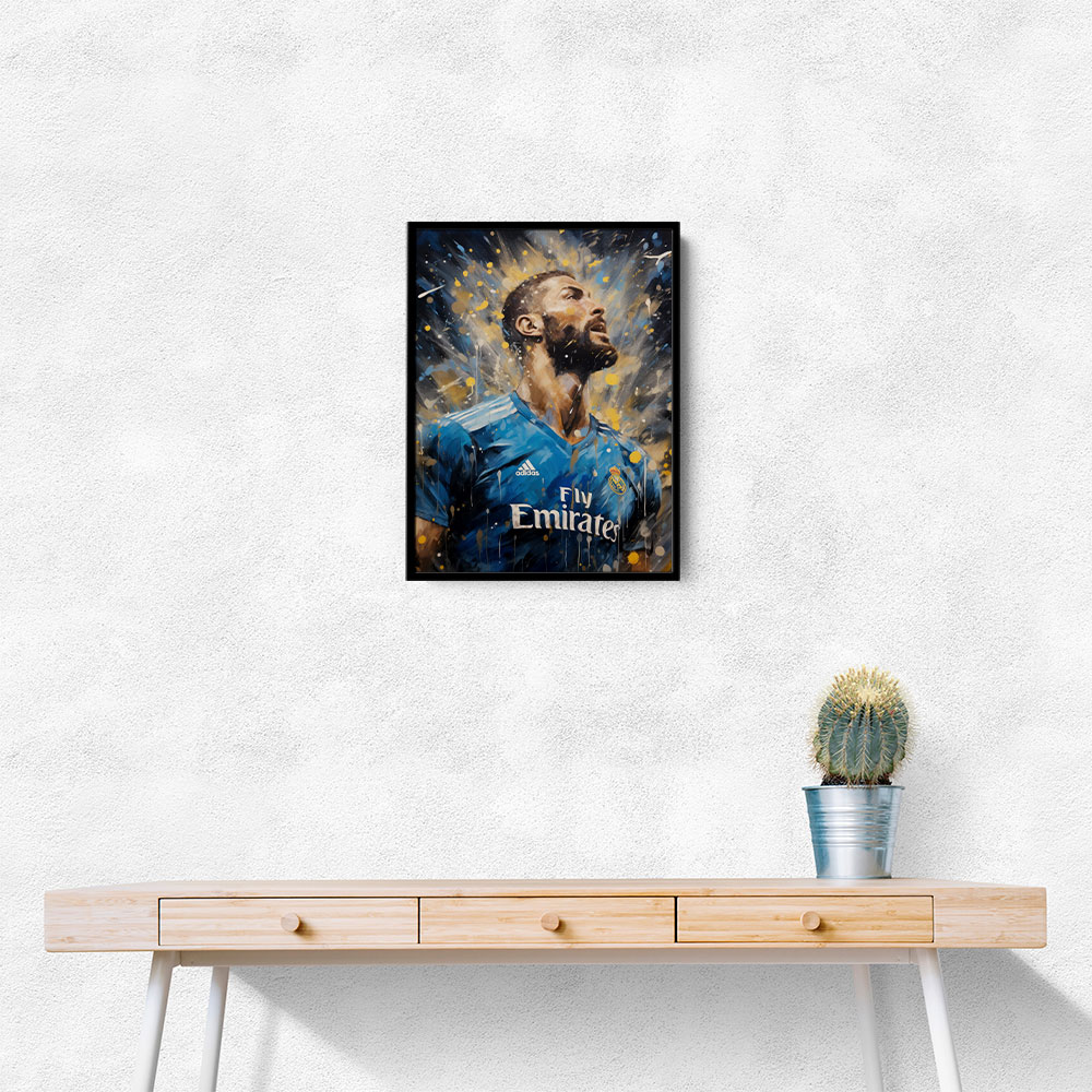 Karim Benzema Abstract Portrait 2 Wall Art