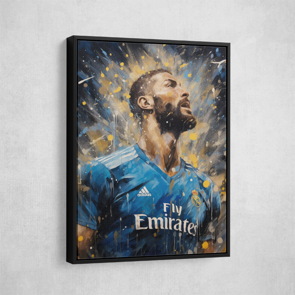 Karim Benzema Abstract Portrait 2 Wall Art