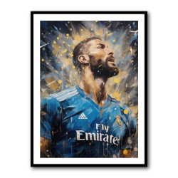 Karim Benzema Abstract Portrait 2 Wall Art