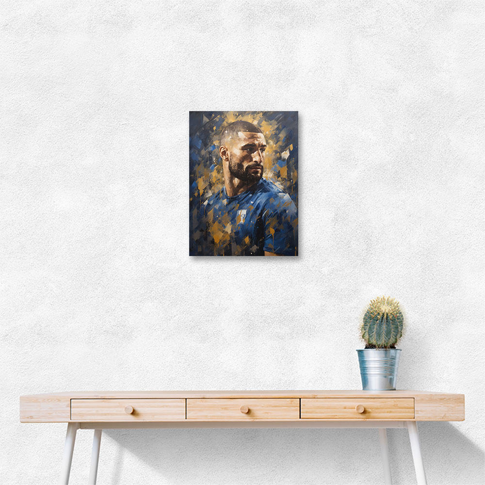 Karim Benzema Abstract Portrait 3 Wall Art