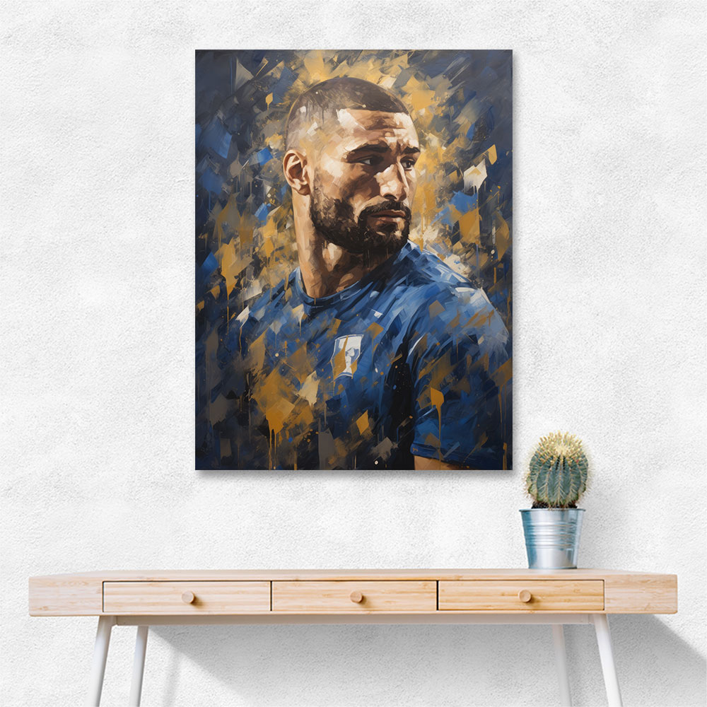 Karim Benzema Abstract Portrait 3 Wall Art