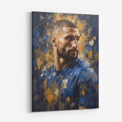 Karim Benzema Abstract Portrait 3 Wall Art