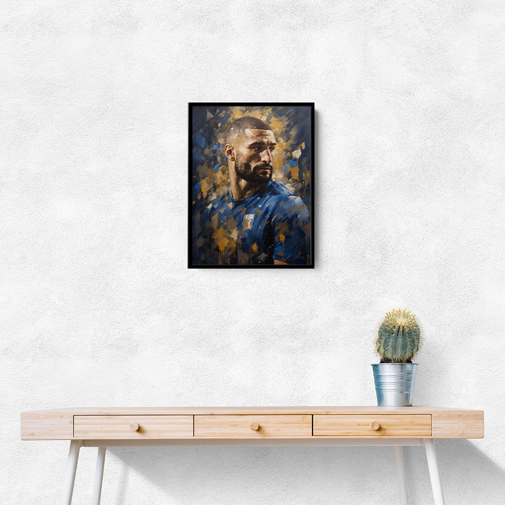 Karim Benzema Abstract Portrait 3 Wall Art