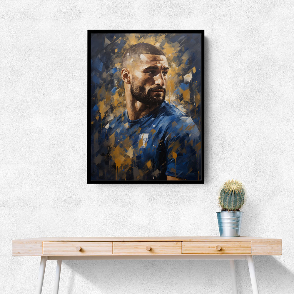 Karim Benzema Abstract Portrait 3 Wall Art