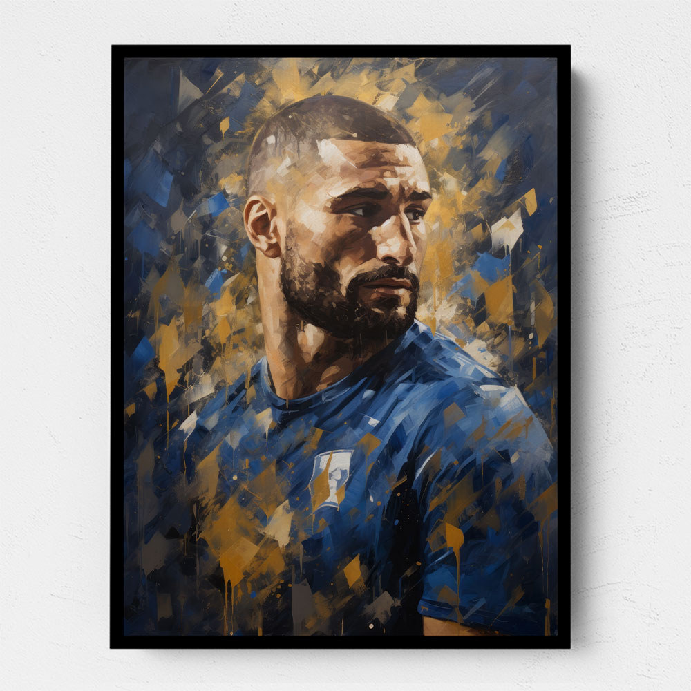 Karim Benzema Abstract Portrait 3 Wall Art