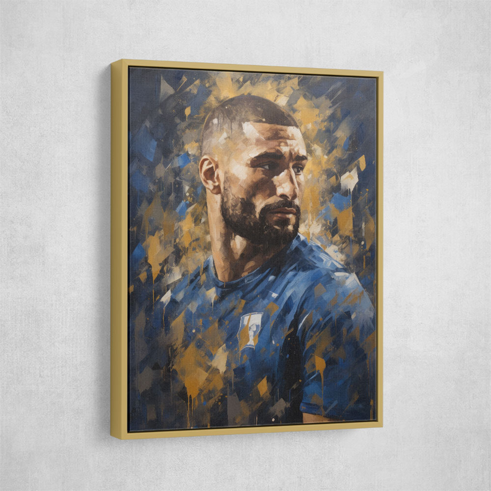 Karim Benzema Abstract Portrait 3 Wall Art