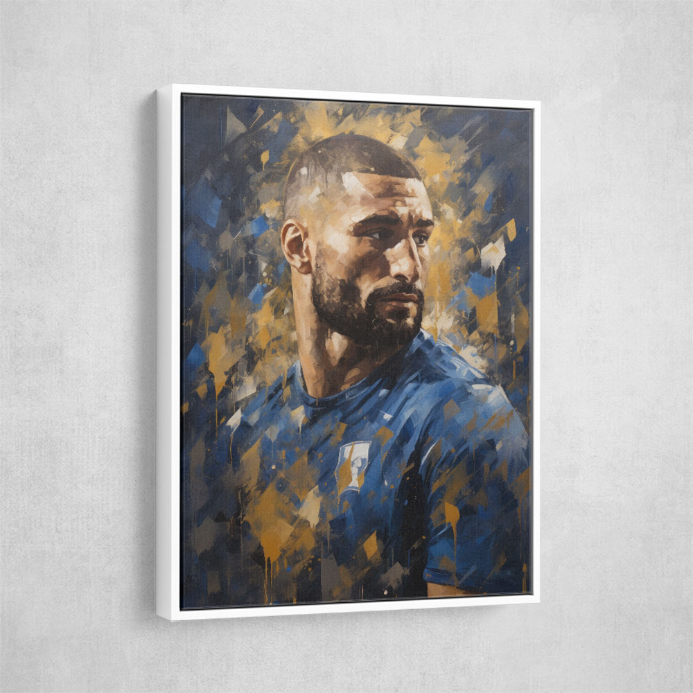 Karim Benzema Abstract Portrait 3 Wall Art