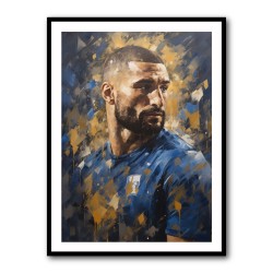 Karim Benzema Abstract Portrait 3 Wall Art