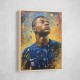 Kylian Mbappe Abstract Portrait Wall Art