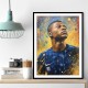 Kylian Mbappe Abstract Portrait Wall Art