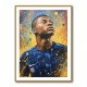 Kylian Mbappe Abstract Portrait Wall Art